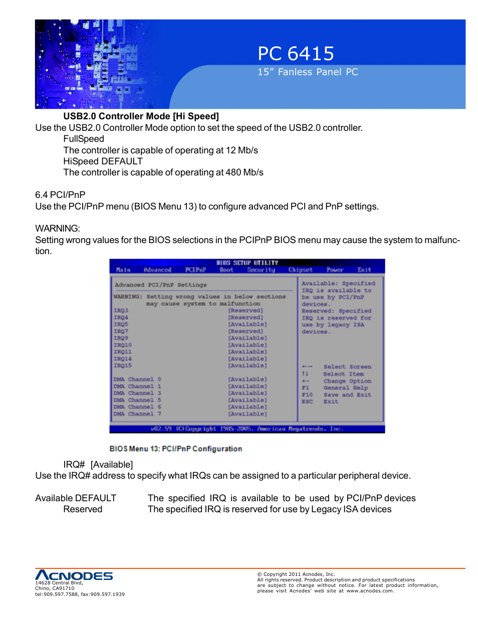 Pc 6415 | Acnodes PC 6415 User Manual | Page 75 / 107