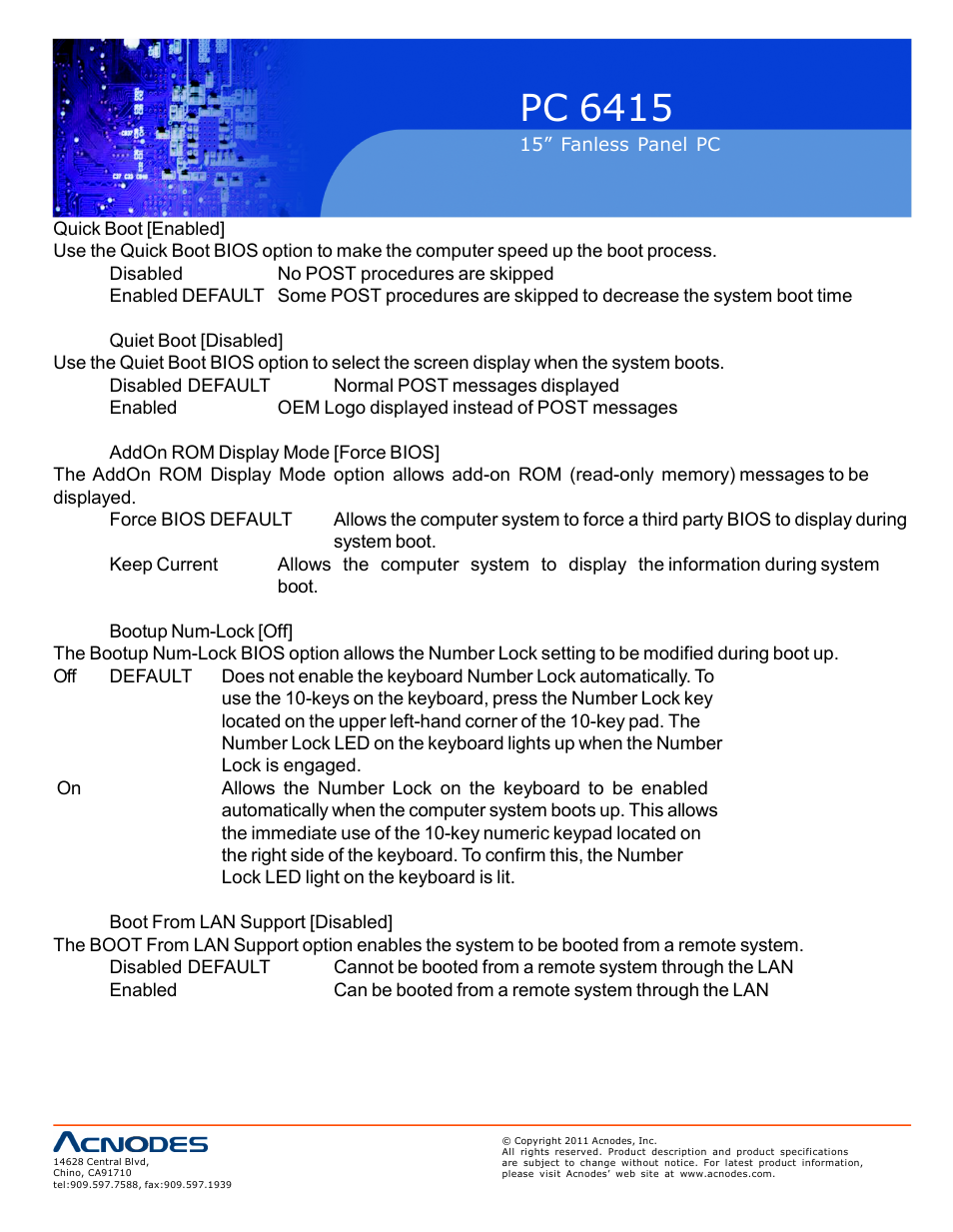 Pc 6415 | Acnodes PC 6415 User Manual | Page 78 / 107