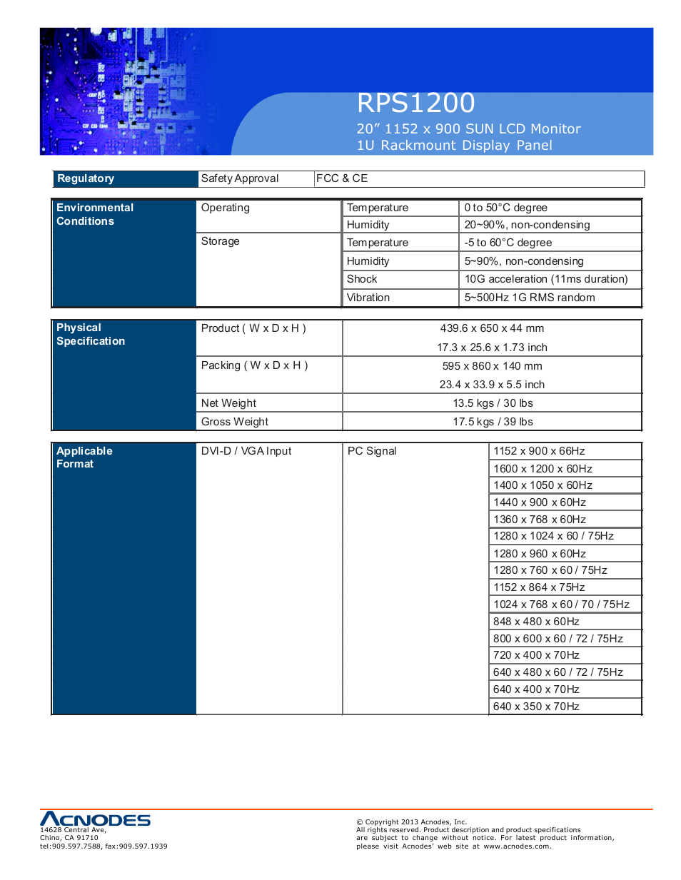 Rps1200 | Acnodes RPS 1200 User Manual | Page 9 / 12