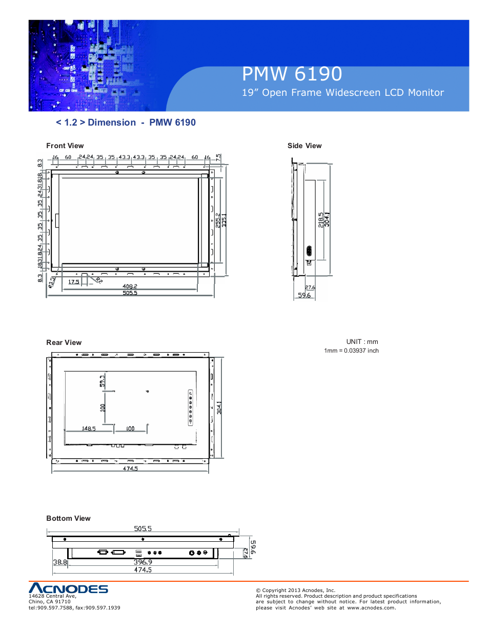 Pmw 6190, Op-w19 | Acnodes PMW 6190 User Manual | Page 7 / 23