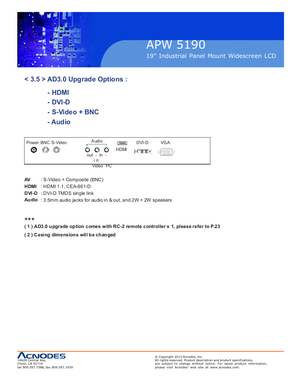 Apw 5190 | Acnodes APW 5190 User Manual | Page 17 / 24