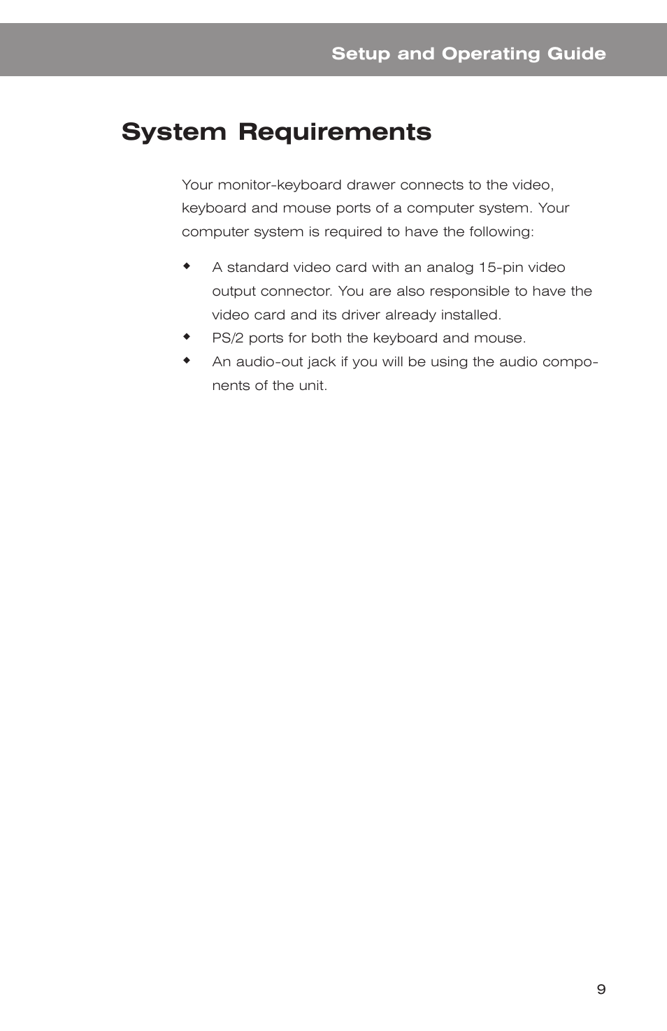 System requirements | Acnodes KD 5154 User Manual | Page 13 / 23