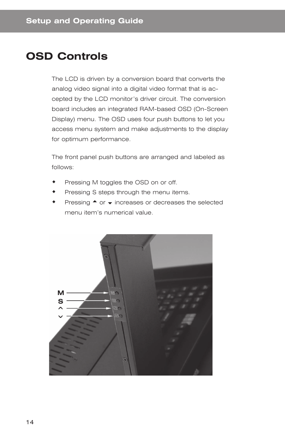 Osd controls | Acnodes KD 5154 User Manual | Page 18 / 23