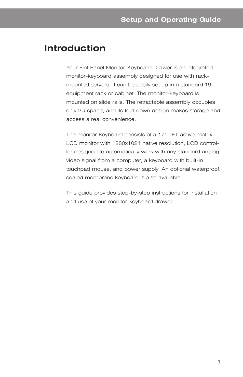 Introduction | Acnodes KD 5154 User Manual | Page 5 / 23