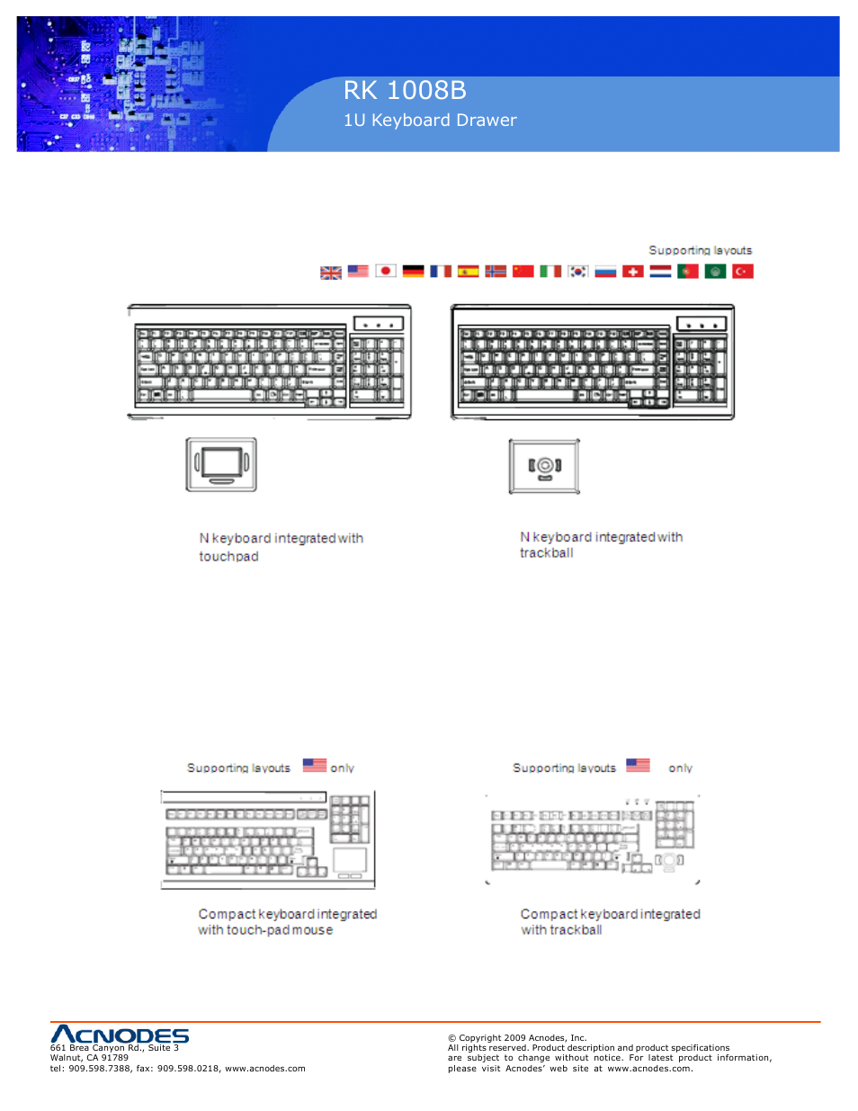 Rmc 7152, Rk 1008b | Acnodes RK 1008B User Manual | Page 9 / 10