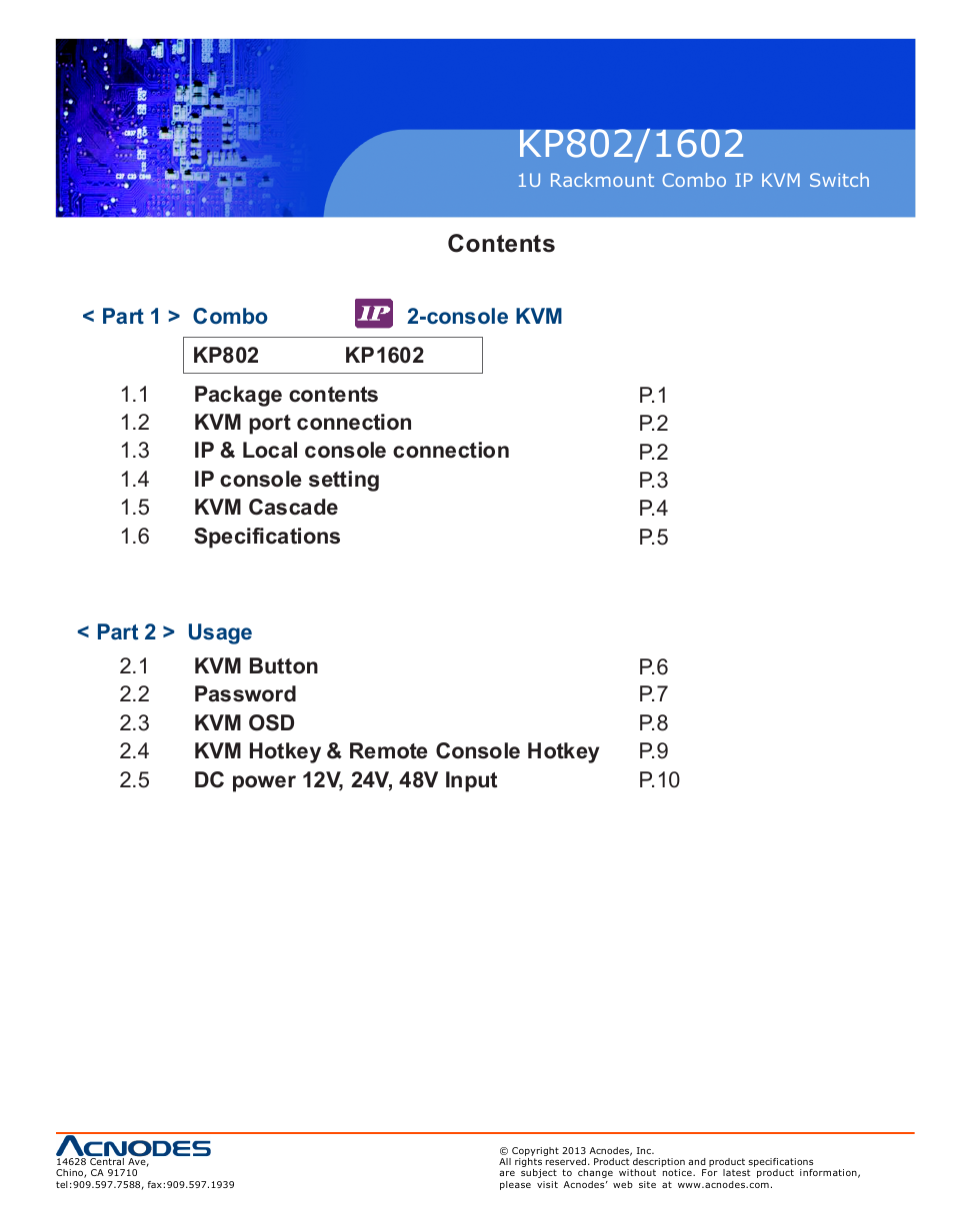 Acnodes KP 802 User Manual | Page 3 / 14