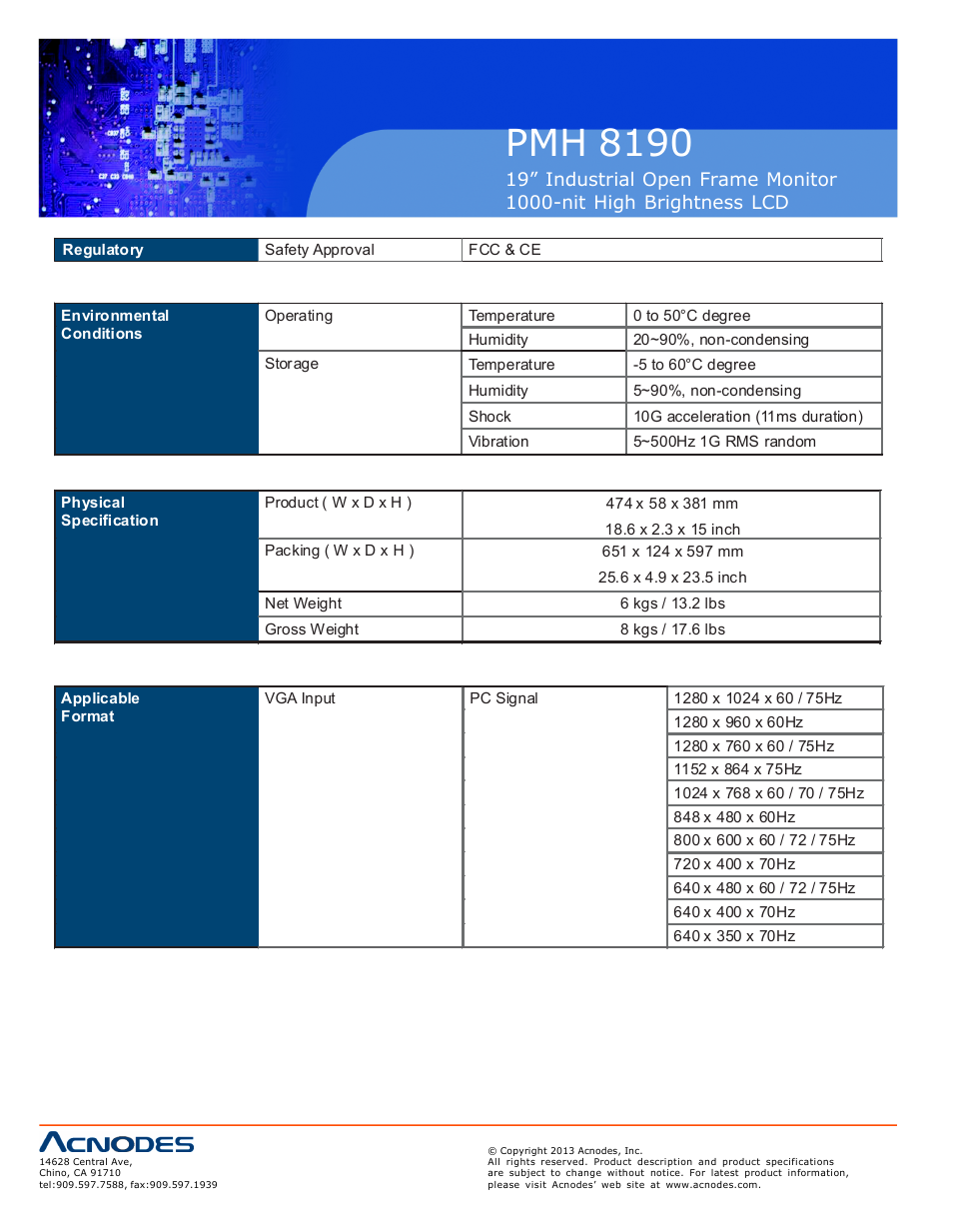Pmh 81 90 | Acnodes PMH 8190 User Manual | Page 10 / 23