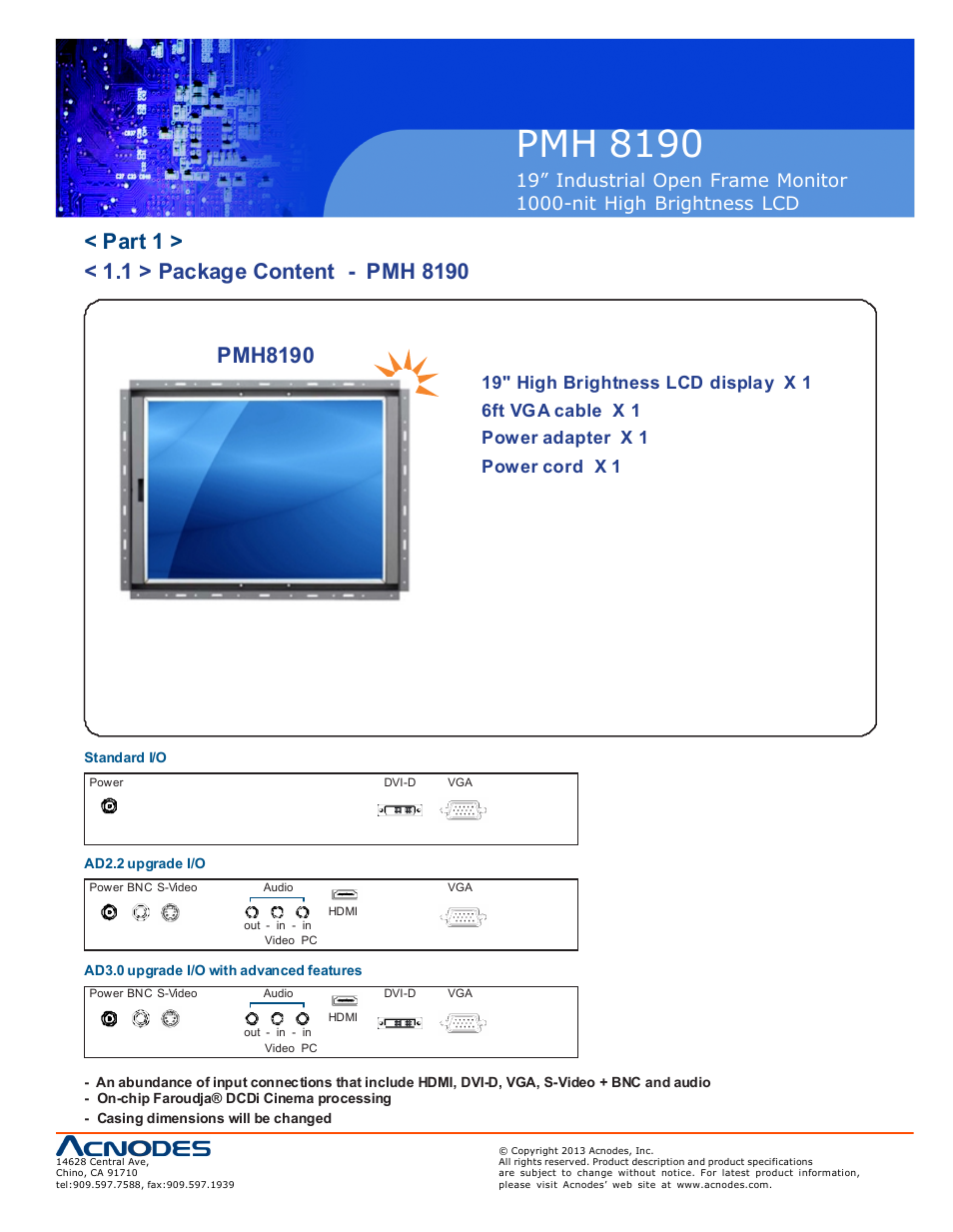 Pmh 81 90 | Acnodes PMH 8190 User Manual | Page 5 / 23