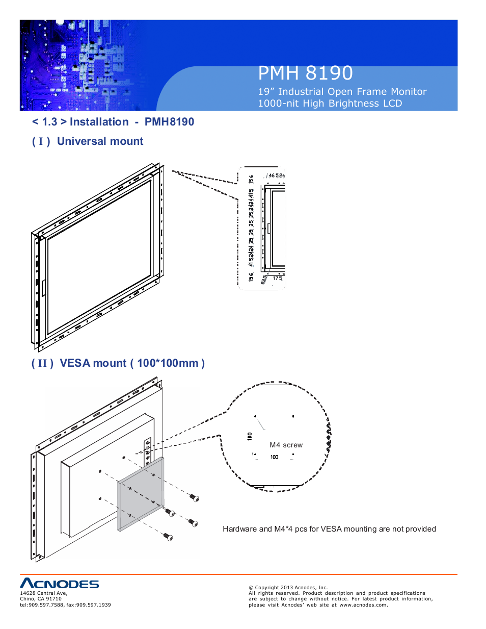 Pmh 81 90 | Acnodes PMH 8190 User Manual | Page 8 / 23