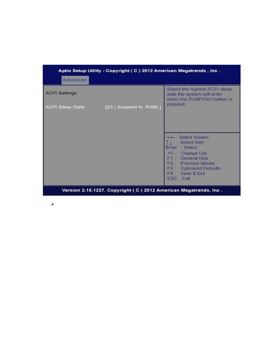 Acpi settings | Acnodes FPC 5121 User Manual | Page 32 / 50
