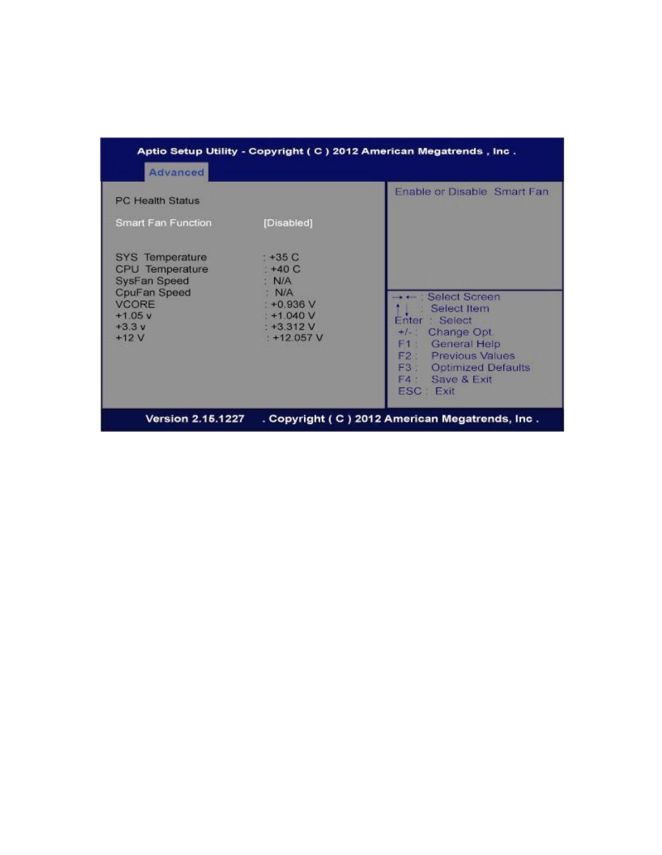Pc health status | Acnodes FPC 5121 User Manual | Page 37 / 50