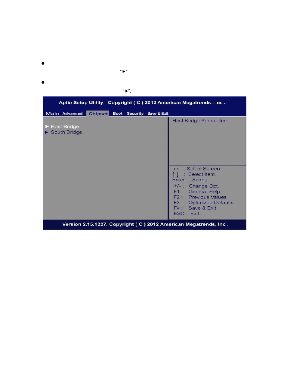 Chipset menu | Acnodes FPC 5121 User Manual | Page 38 / 50