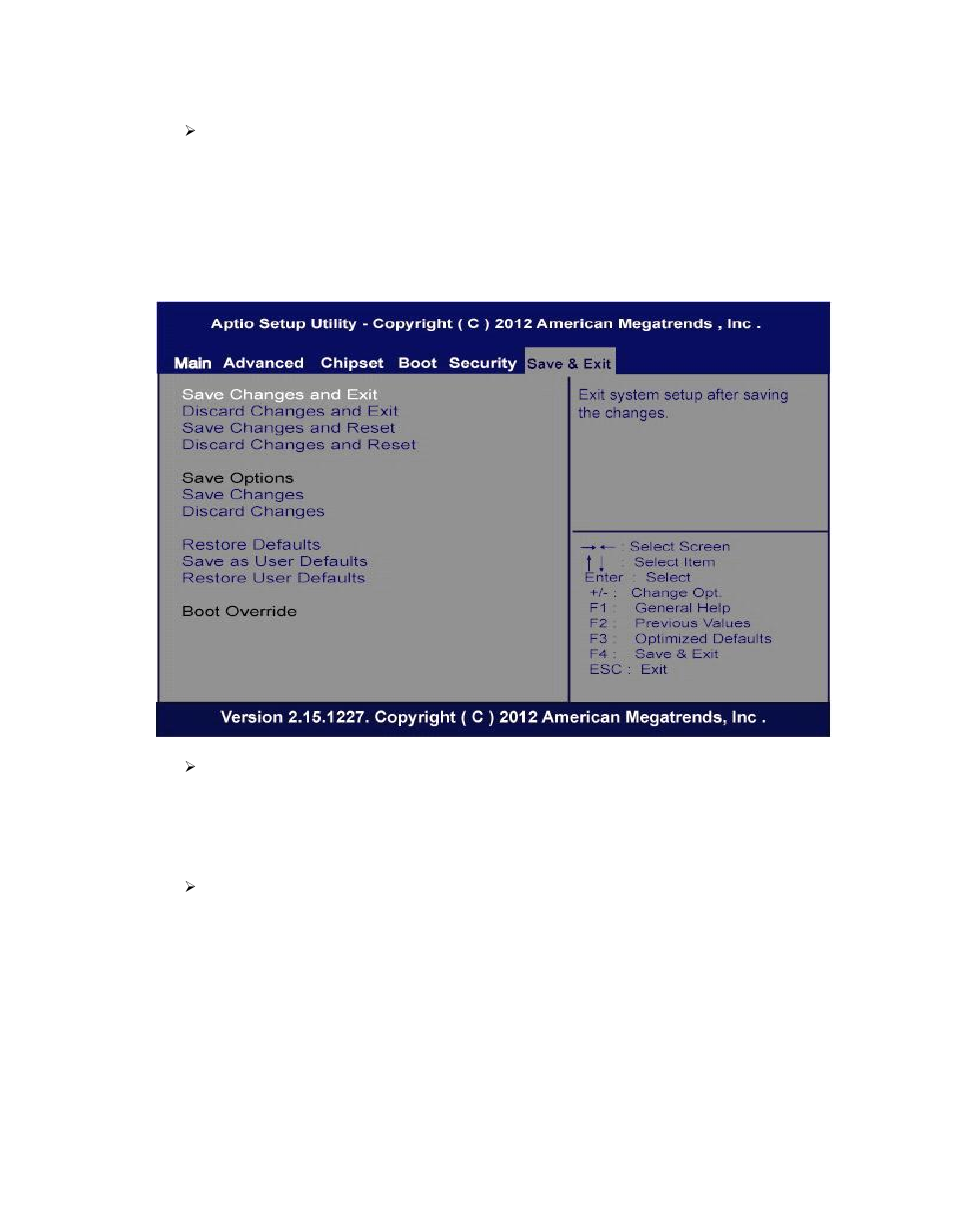 Exit menu | Acnodes FPC 5121 User Manual | Page 43 / 50