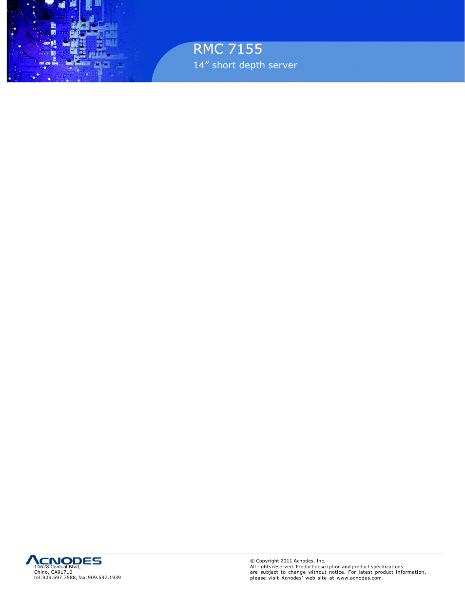 Rmc 7155 | Acnodes RMC 7155 User Manual | Page 18 / 67