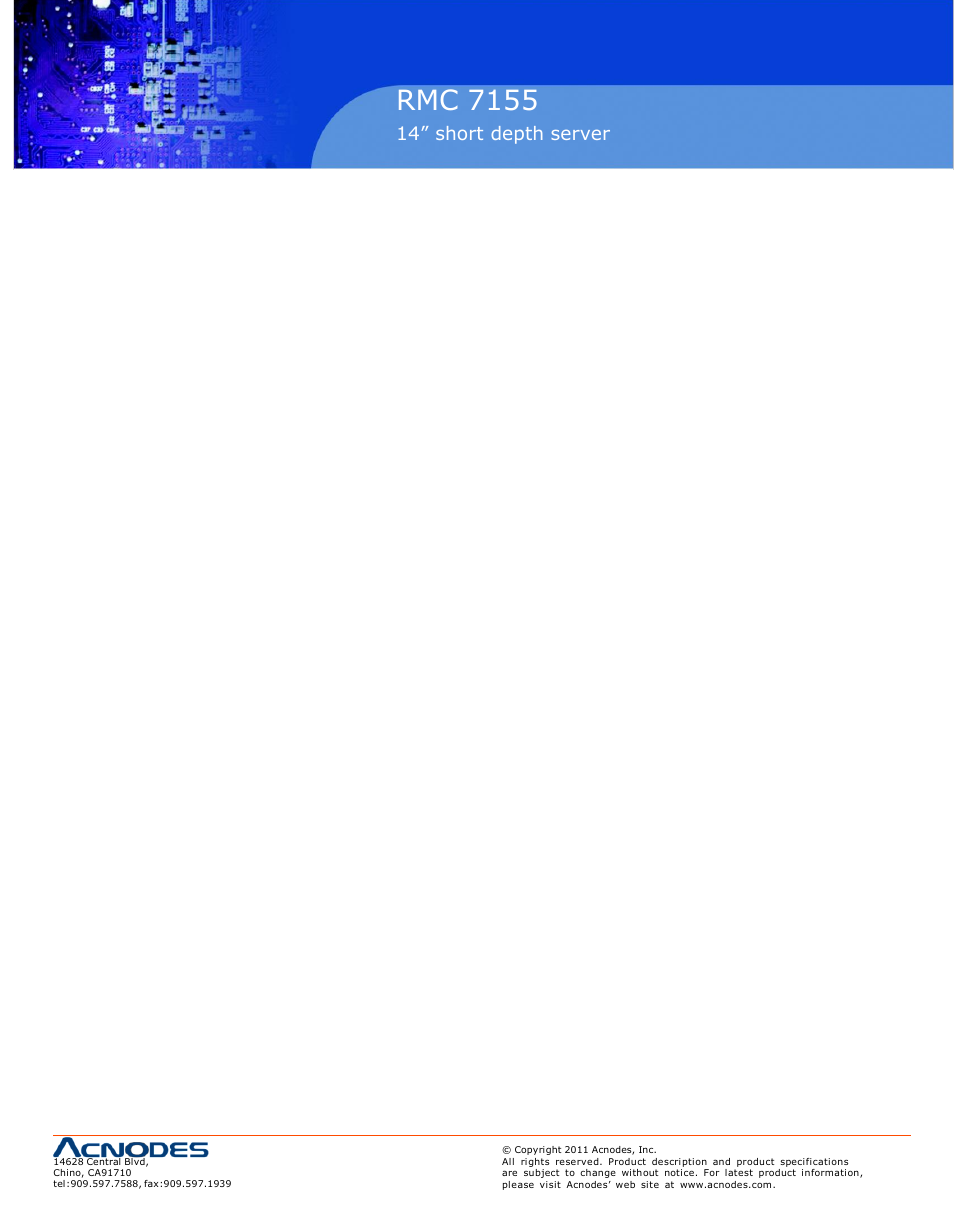Rmc 7155 | Acnodes RMC 7155 User Manual | Page 62 / 67