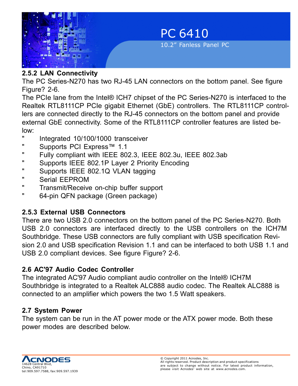 Pc 6410 | Acnodes PC 6410 User Manual | Page 21 / 107