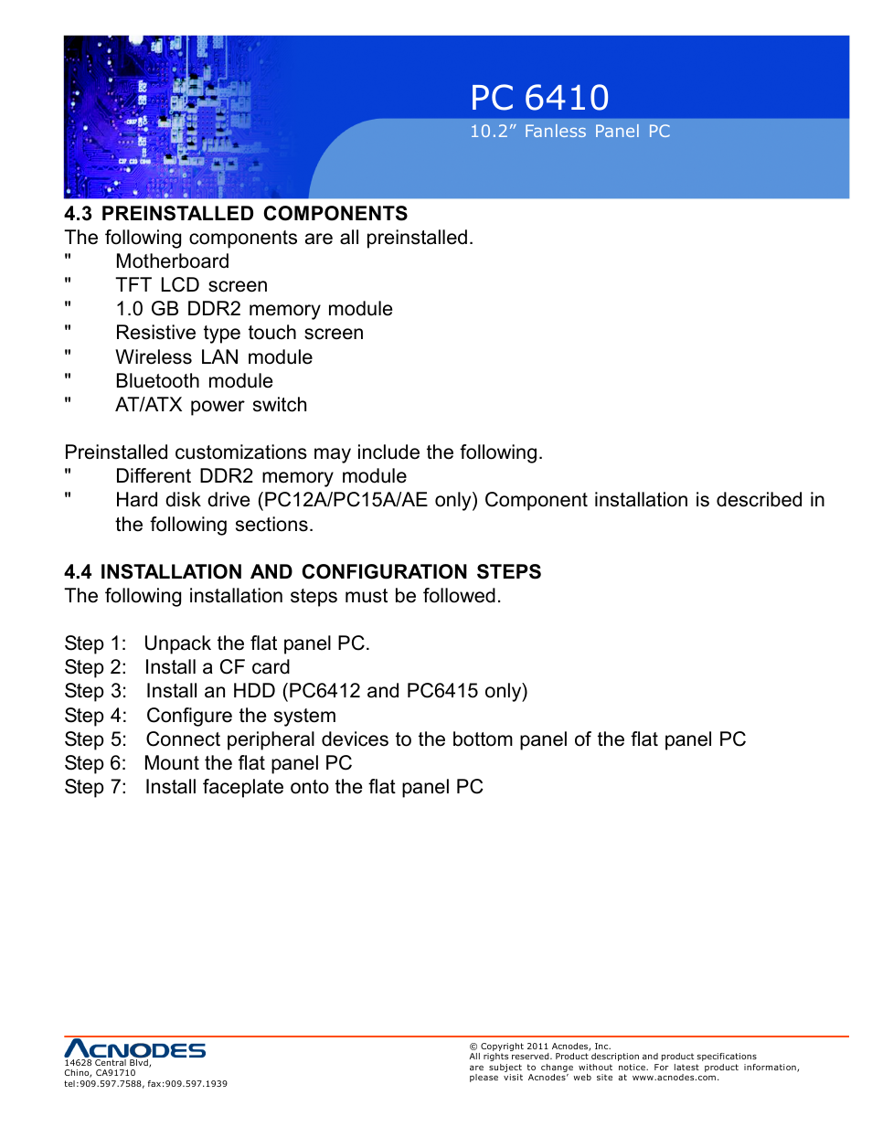 Pc 6410 | Acnodes PC 6410 User Manual | Page 27 / 107