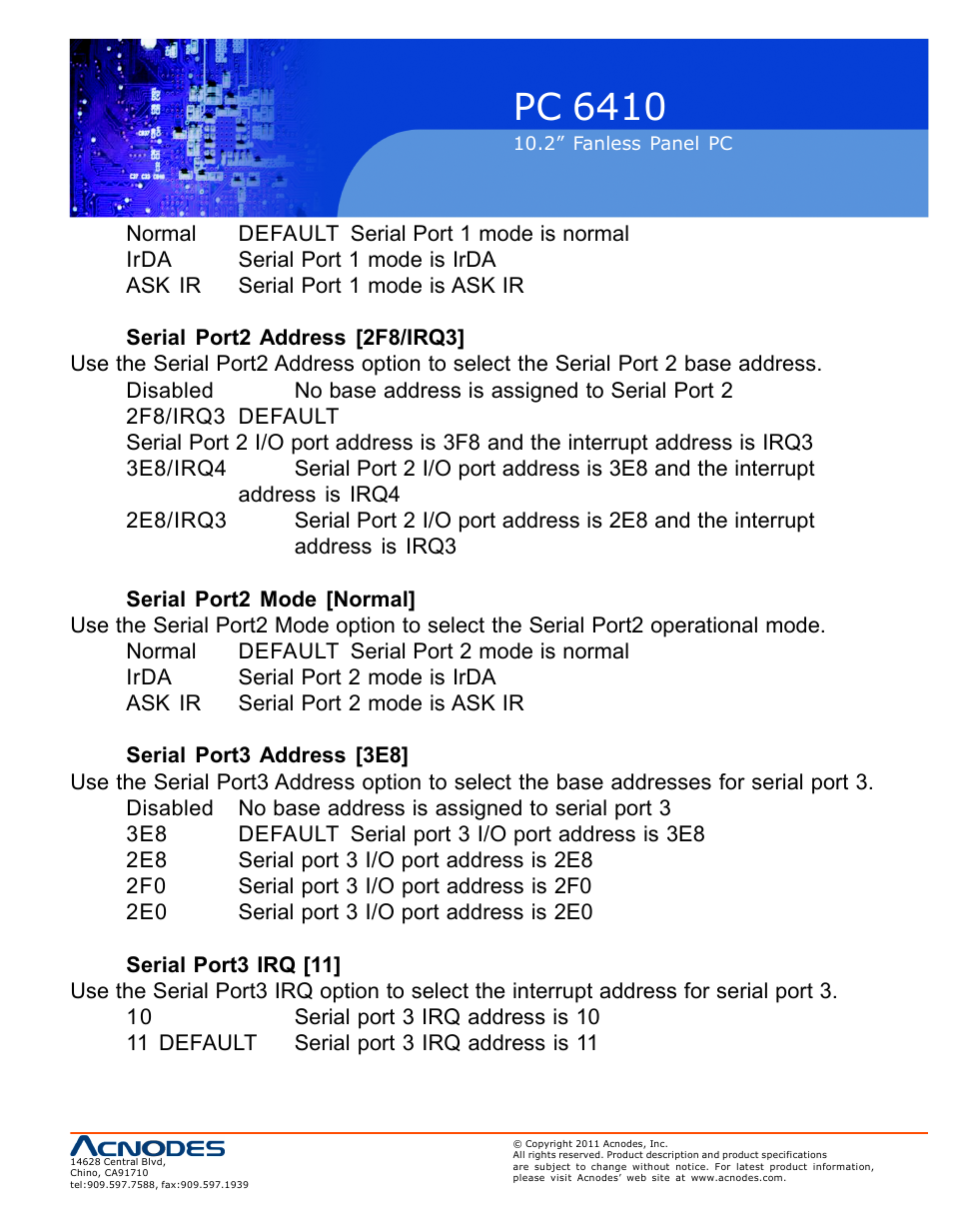 Pc 6410 | Acnodes PC 6410 User Manual | Page 65 / 107