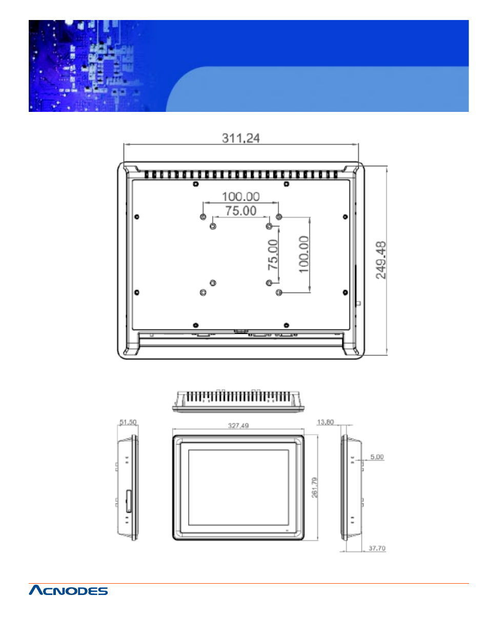 Fpc 5120, Touch panel pc | Acnodes FPC 5120 User Manual | Page 13 / 70