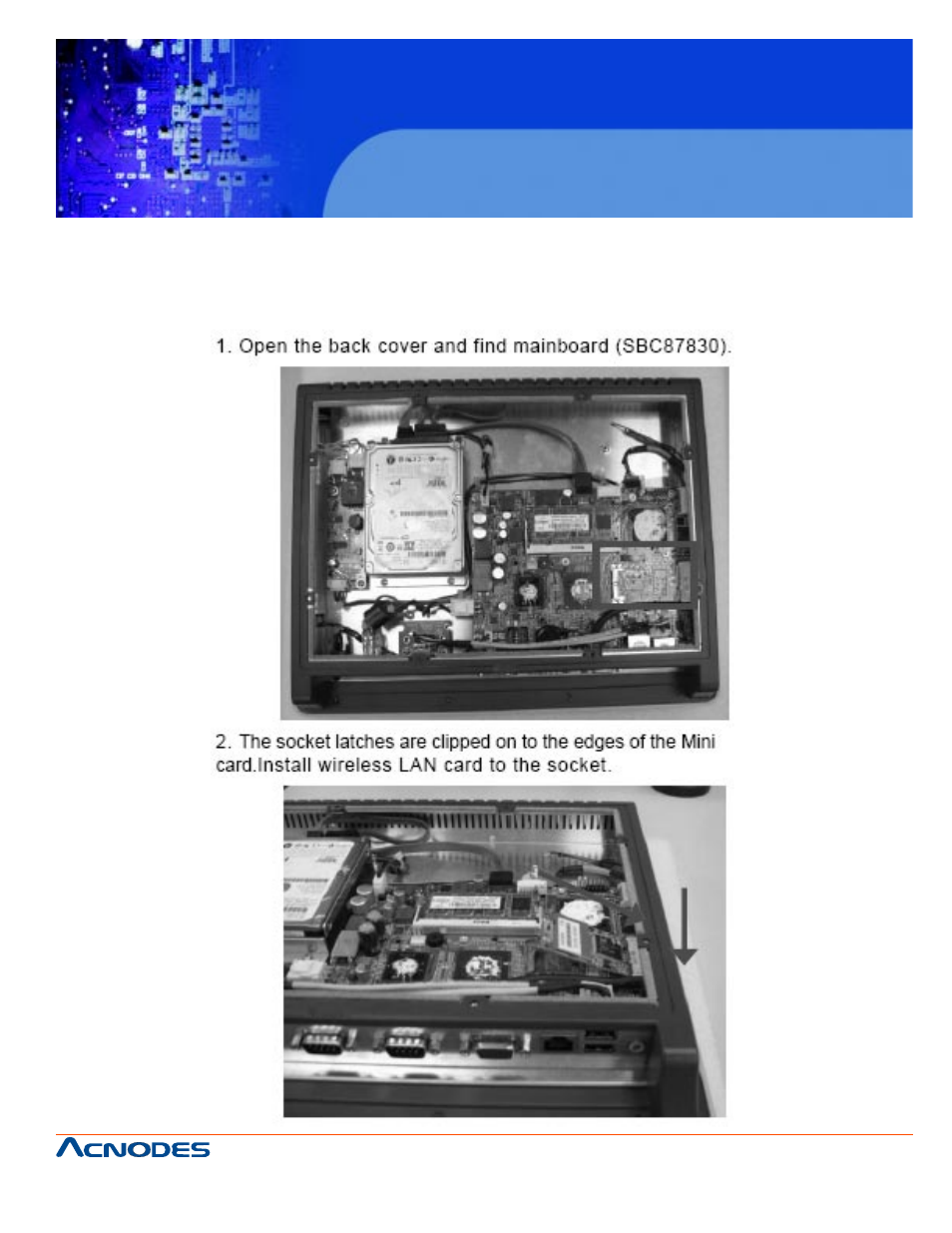 Fpc 5120, 7 wireless lan card installation, Touch panel pc | Acnodes FPC 5120 User Manual | Page 31 / 70
