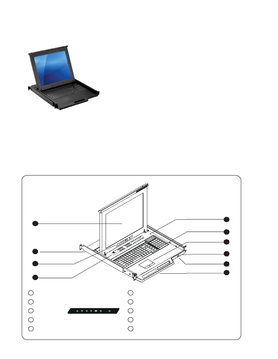 Part 1 > < 1.1 > package content, 2 > structure diagram | Acnodes KD 81712 User Manual | Page 6 / 22