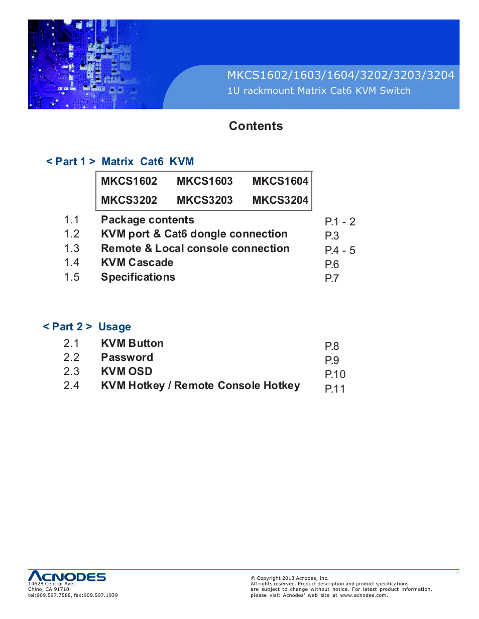 Acnodes MKP1602__MKCS 3204 User Manual | Page 3 / 15