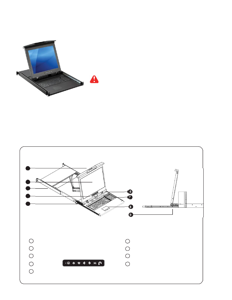 Part 1 > < 1.1 > package content, 2 > structure diagram | Acnodes KDM 8190 User Manual | Page 5 / 16