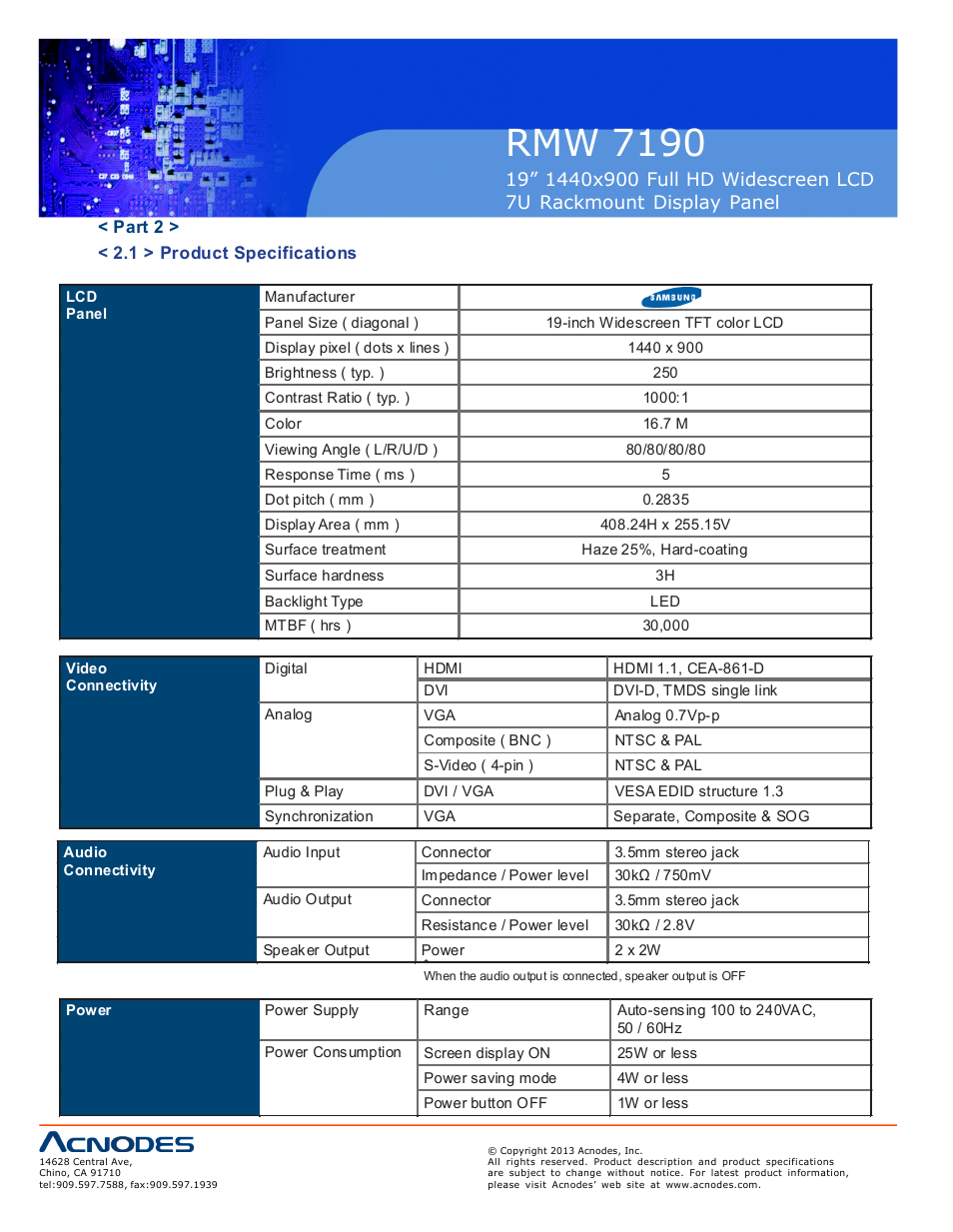 Rmw 71 90 | Acnodes RMW 7190 User Manual | Page 8 / 19