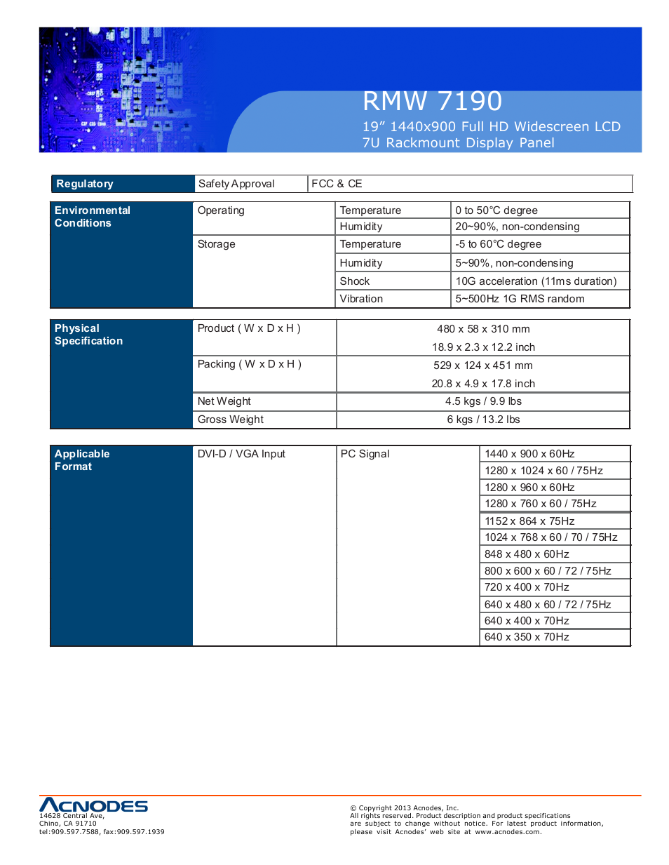 Rmw 71 90 | Acnodes RMW 7190 User Manual | Page 9 / 19
