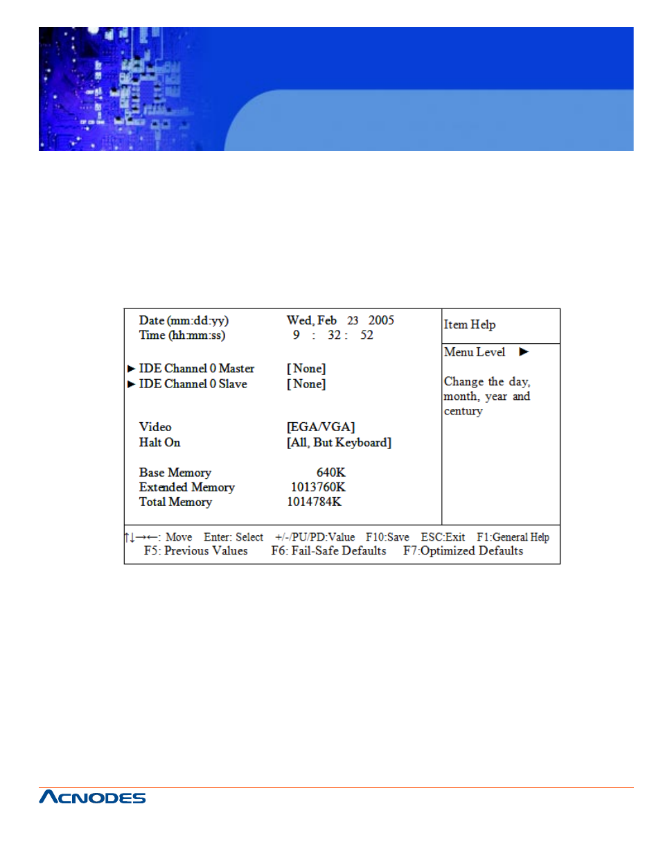 Fes7610, 3. the standard cmos features | Acnodes FES 7610 User Manual | Page 41 / 81