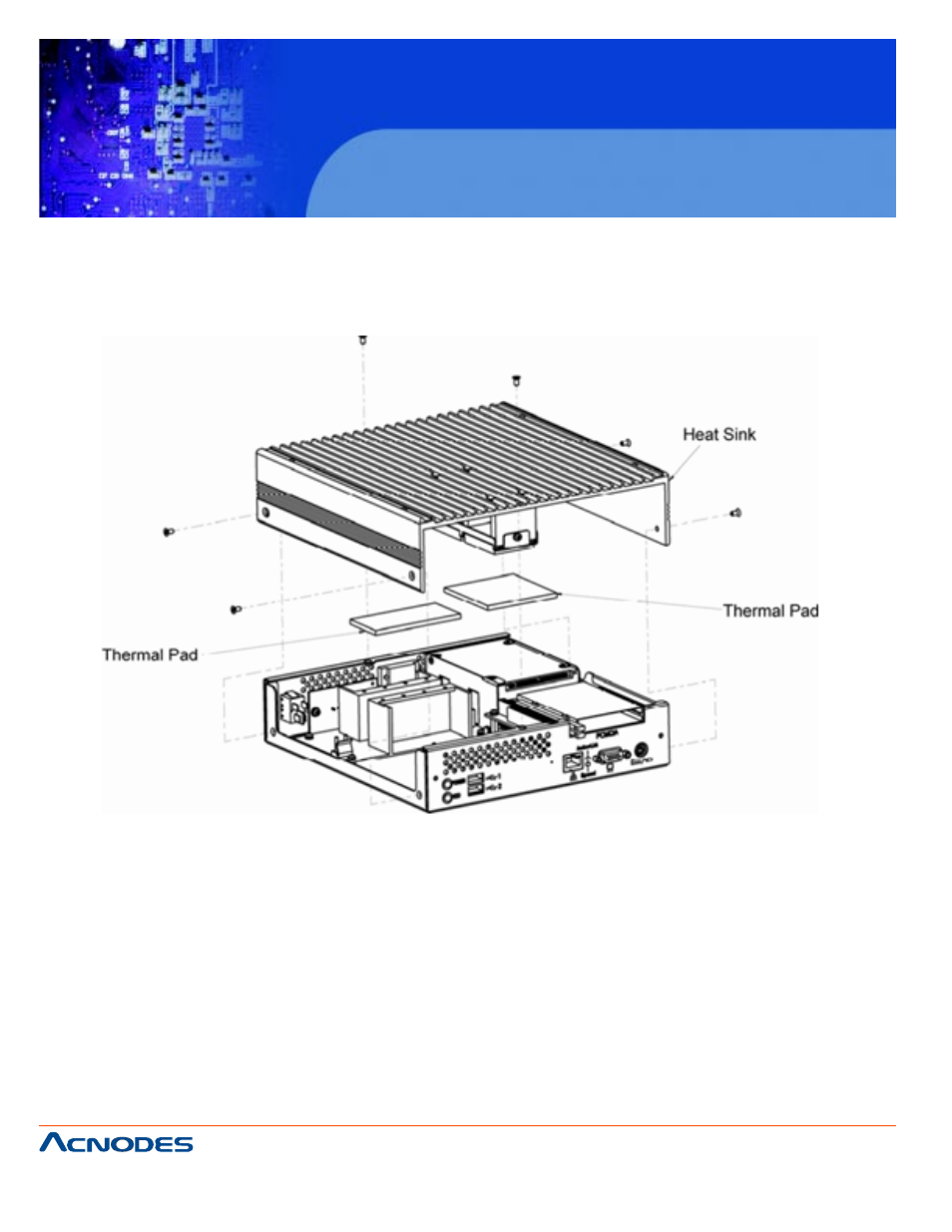 Fes7610, A.2 exploded diagram for system heat sink | Acnodes FES 7610 User Manual | Page 66 / 81