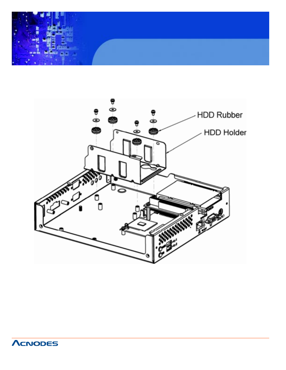 Fes7610, A.4 exploded diagram for hard disk drive holder | Acnodes FES 7610 User Manual | Page 68 / 81