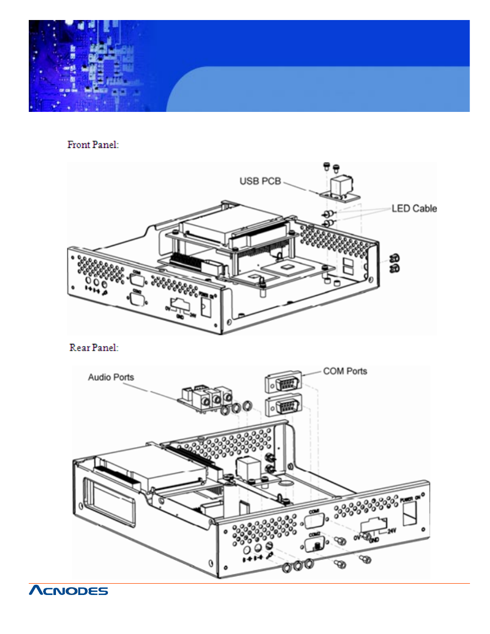 Fes7610, A.7 exploded diagram for system i/o ports | Acnodes FES 7610 User Manual | Page 71 / 81
