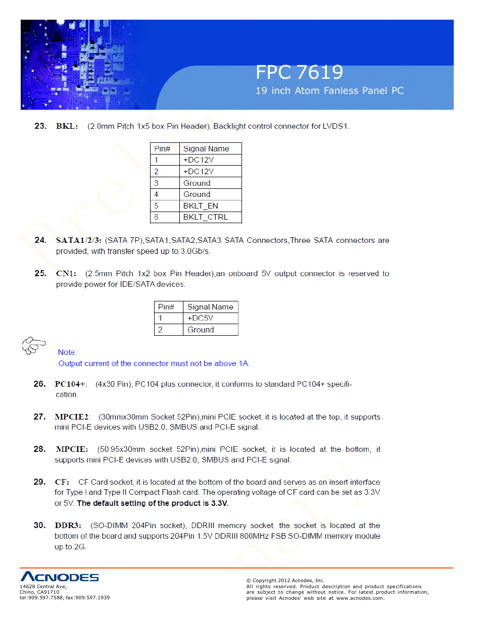 Fpc 7619 | Acnodes FPC 7619 User Manual | Page 28 / 88