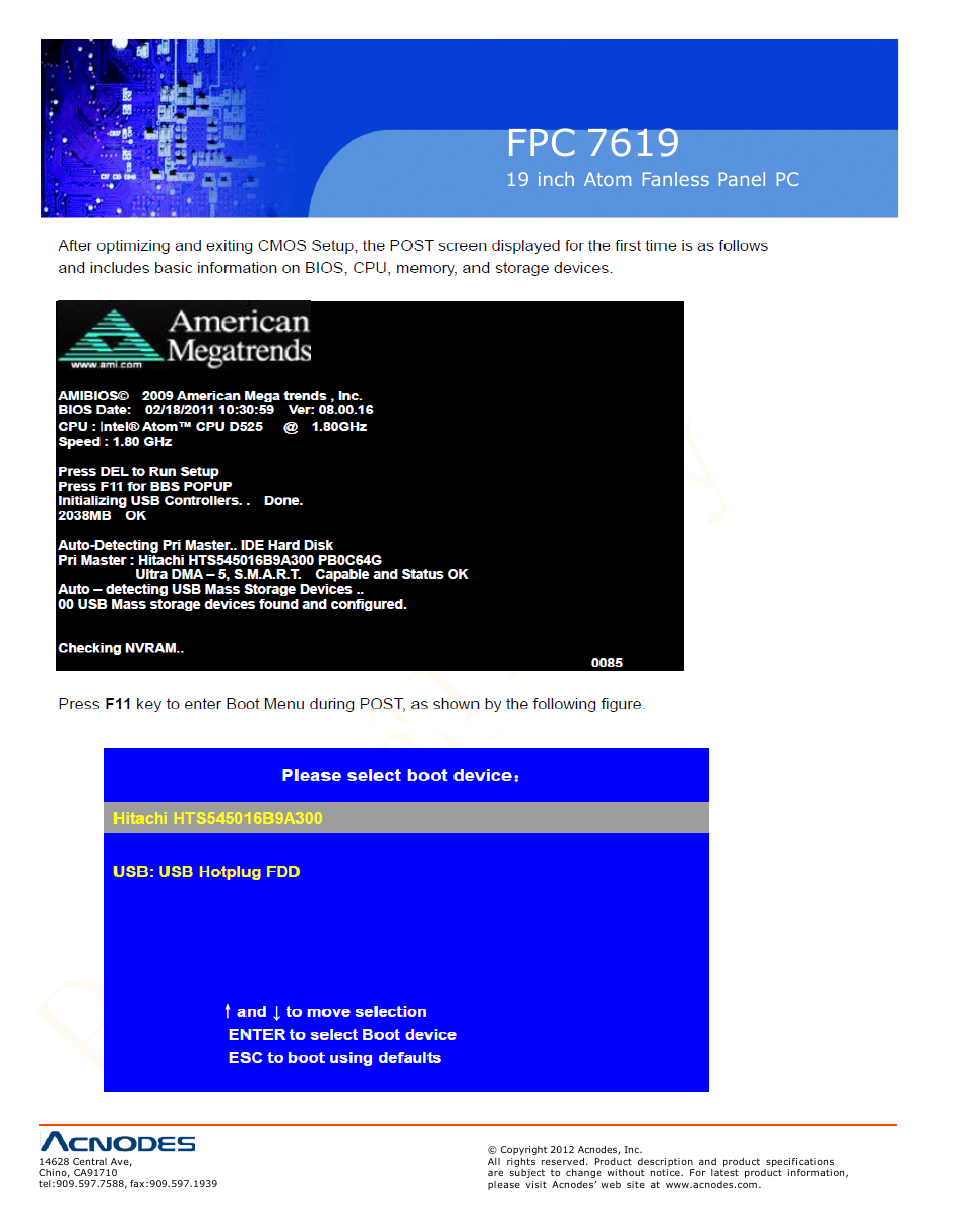 Fpc 7619 | Acnodes FPC 7619 User Manual | Page 30 / 88