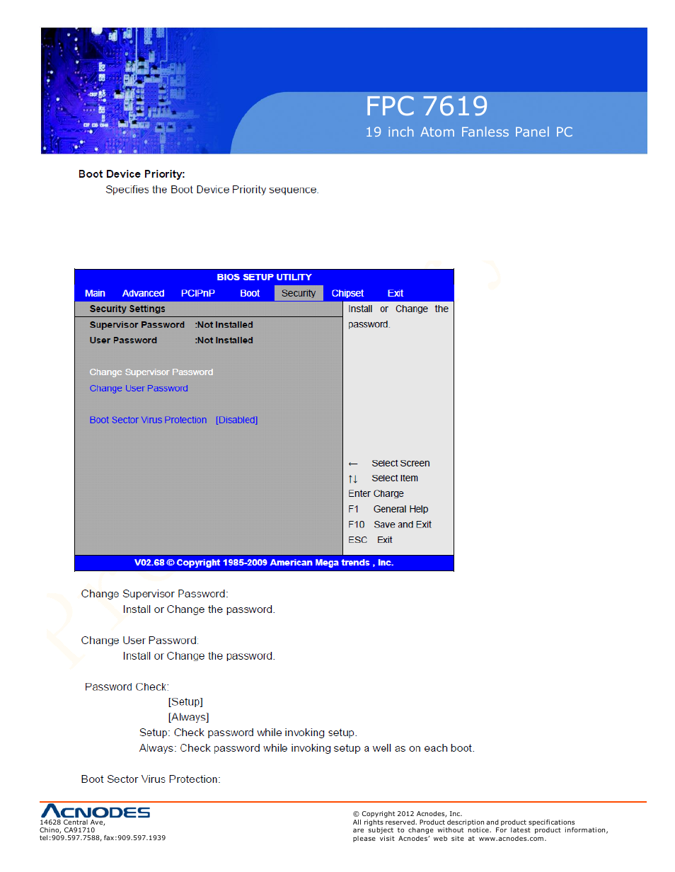 Fpc 7619 | Acnodes FPC 7619 User Manual | Page 45 / 88