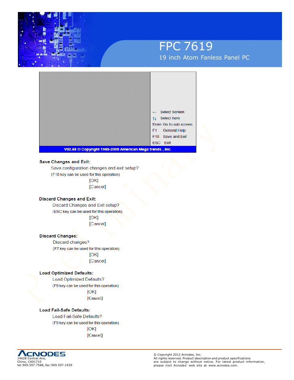 Fpc 7619 | Acnodes FPC 7619 User Manual | Page 51 / 88