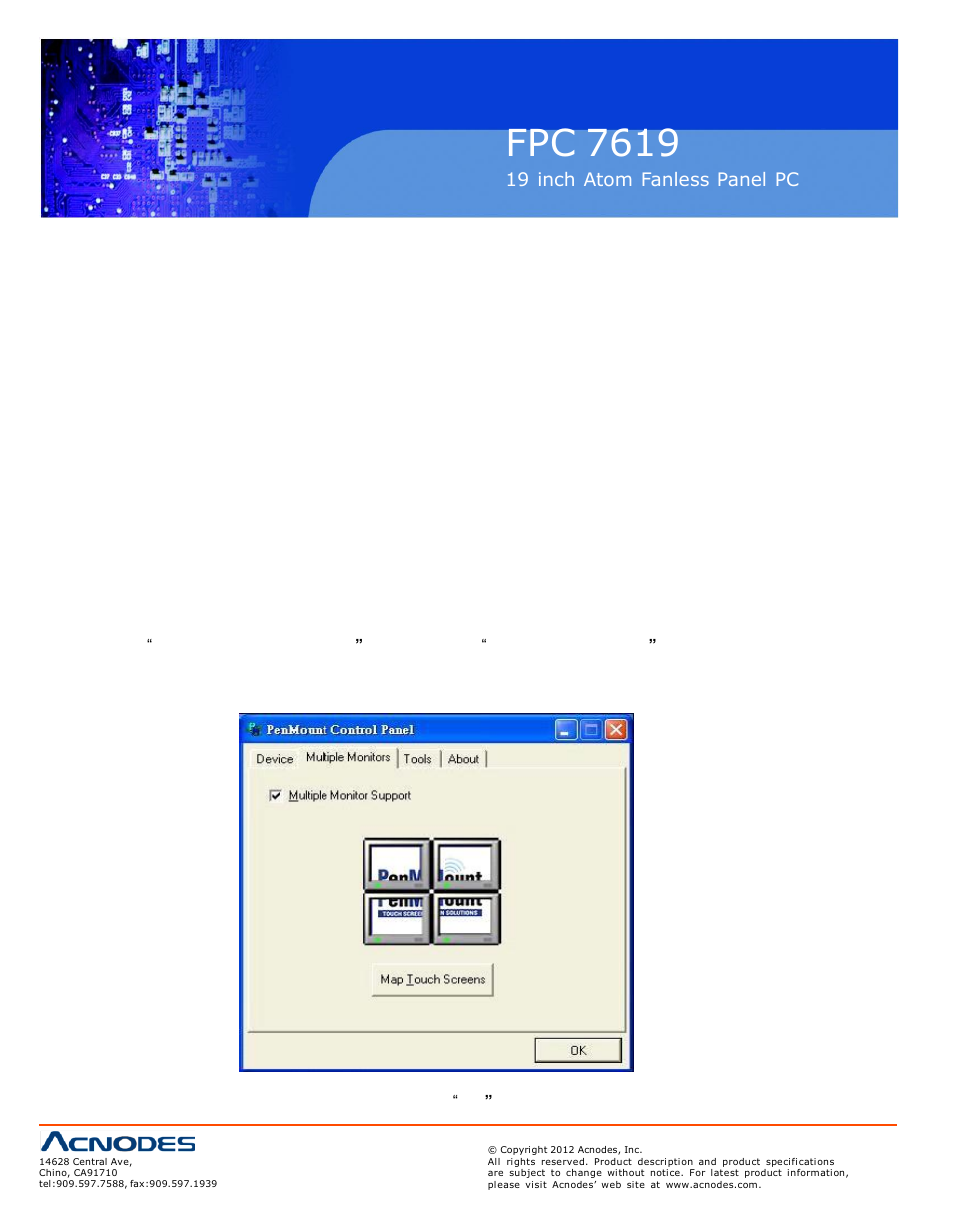 Fpc 7619 | Acnodes FPC 7619 User Manual | Page 84 / 88