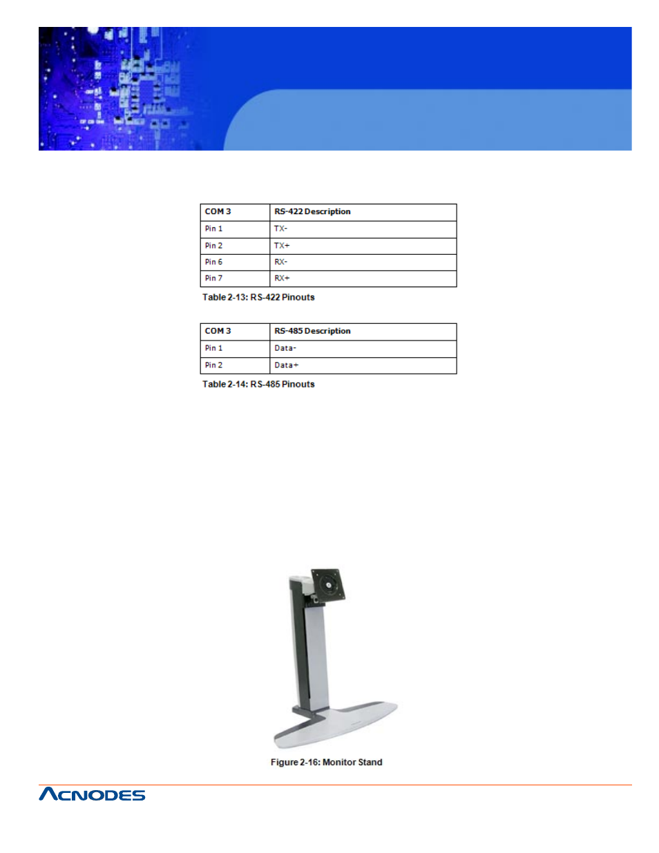 Fpc 7160, 8 mounting the system warning, 1 monitor stand | Acnodes FPC 7160 User Manual | Page 39 / 129