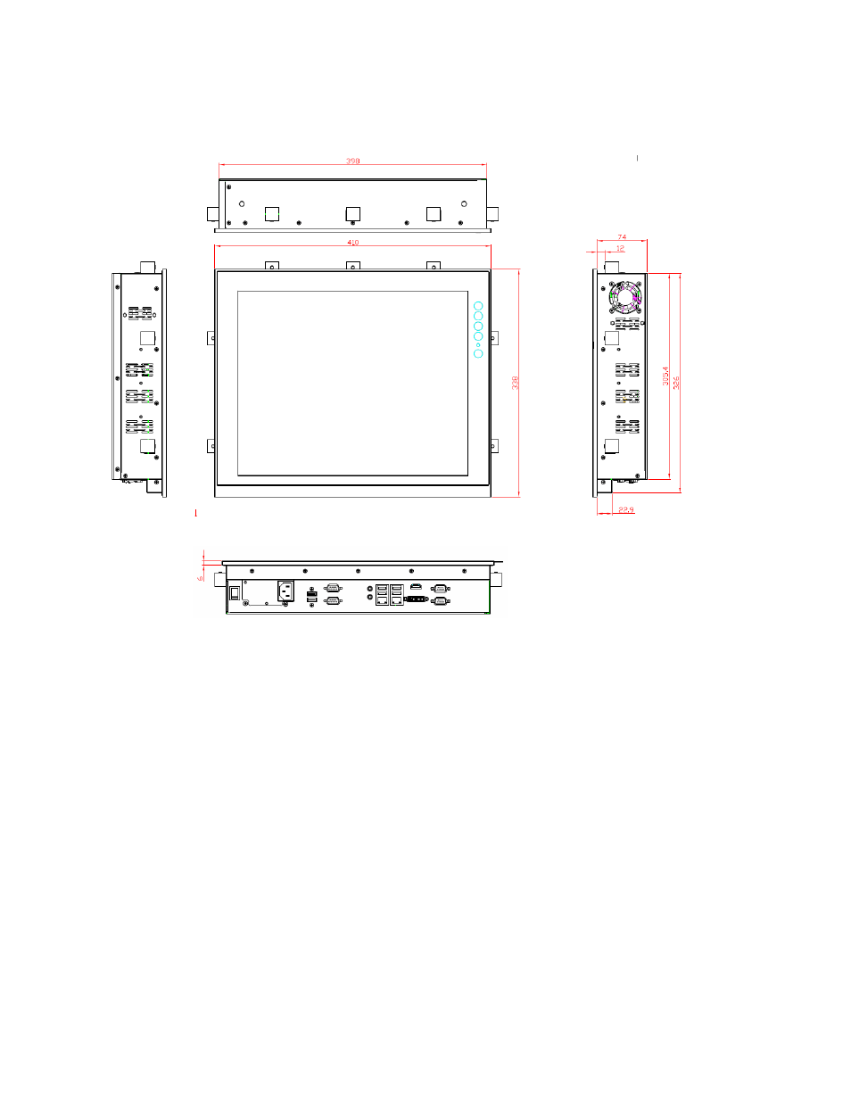 3 dimensions and outlines | Acnodes PC 8177 User Manual | Page 9 / 60