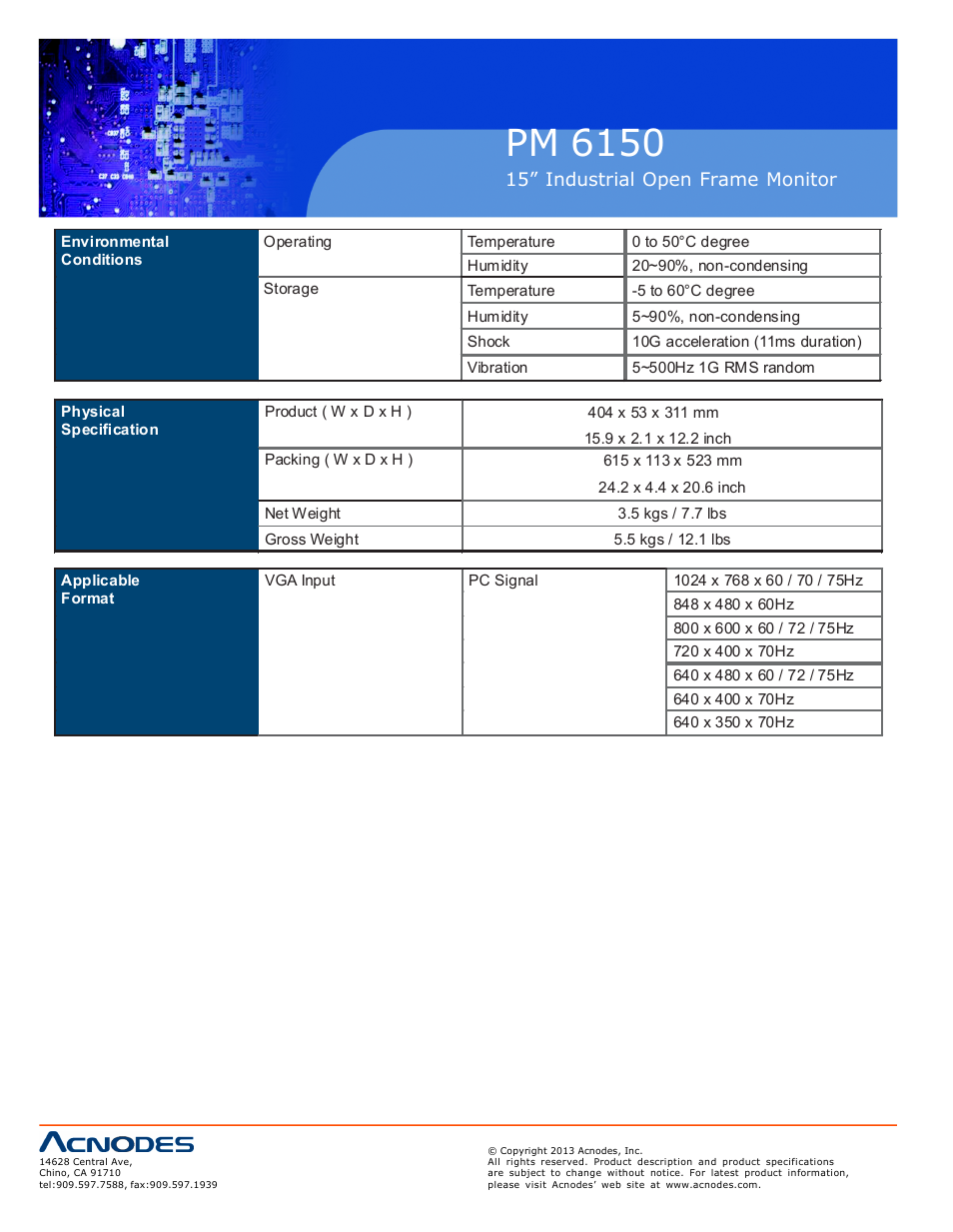 Pm 6150 | Acnodes PM 6150 User Manual | Page 10 / 18