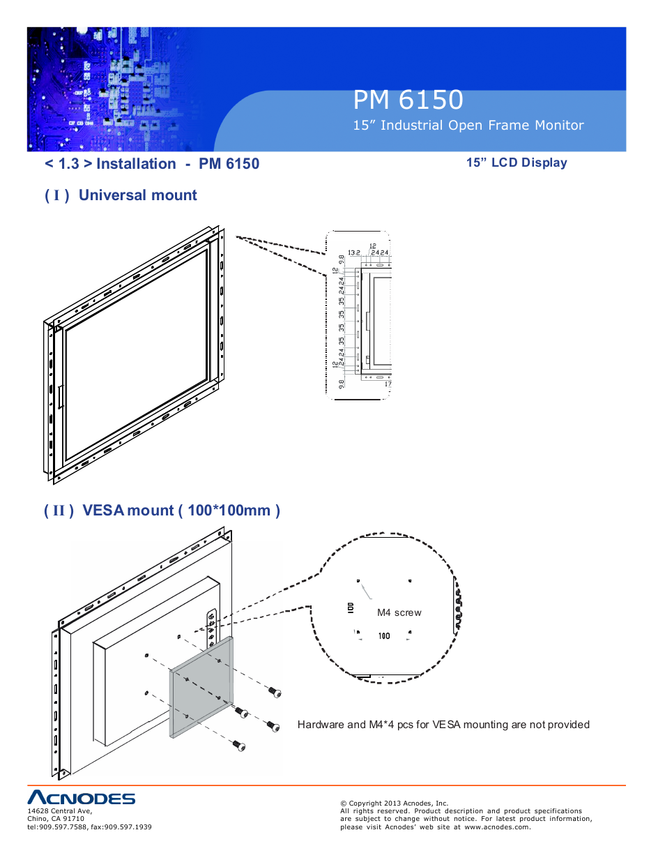 Pm 6150 | Acnodes PM 6150 User Manual | Page 8 / 18