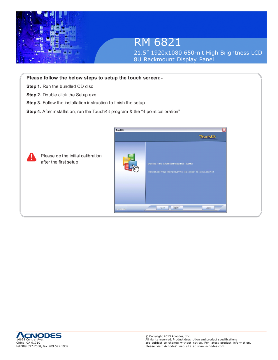 Rm 6821 | Acnodes RM 6821 User Manual | Page 17 / 19
