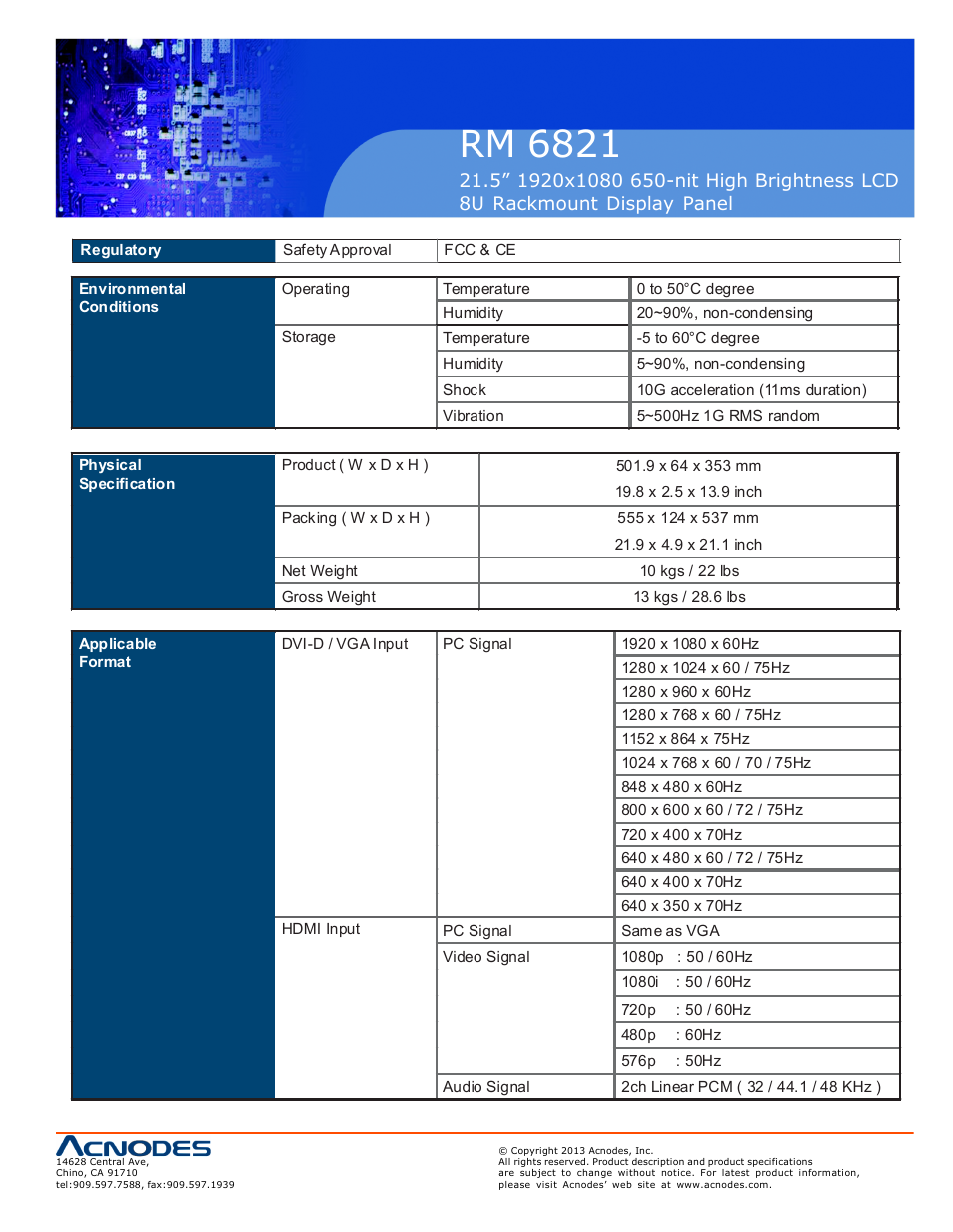 Rm 6821 | Acnodes RM 6821 User Manual | Page 9 / 19