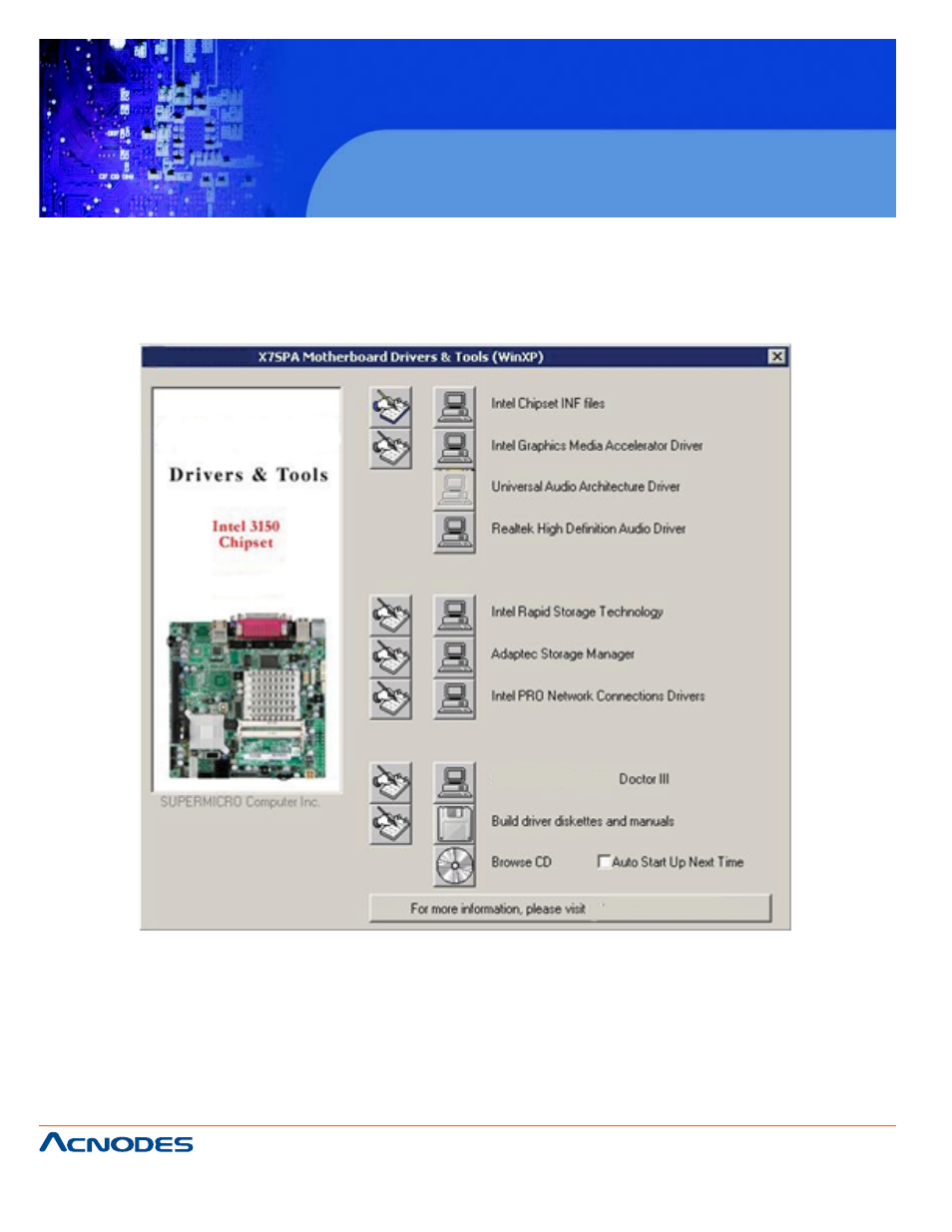 Rmc 7130, 13 installing software | Acnodes RMC 7130 User Manual | Page 58 / 99