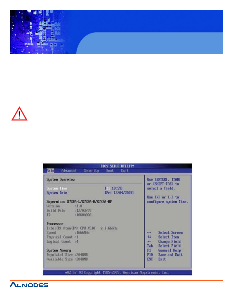 Rmc 7130, 2 main setup | Acnodes RMC 7130 User Manual | Page 68 / 99