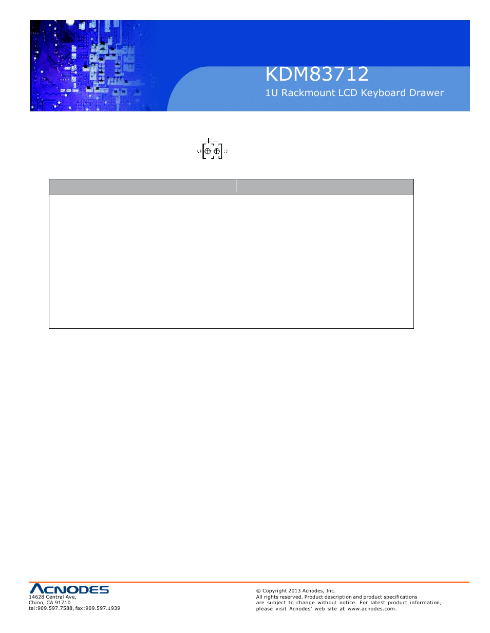 Part 3> < 3.1 > options : dc power | Acnodes KDM 83712 User Manual | Page 17 / 22