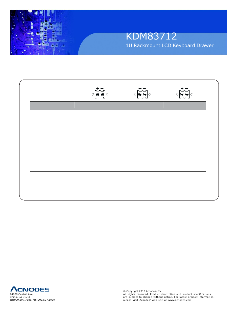 Acnodes KDM 83712 User Manual | Page 22 / 22