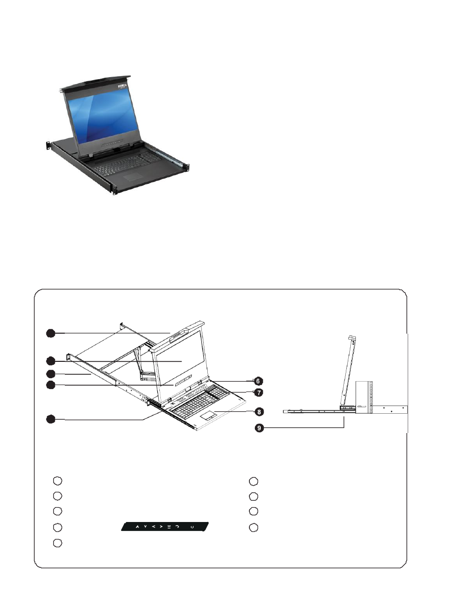 Part 1 > < 1.1 > package content, 2 > structure diagram | Acnodes KDM 83712 User Manual | Page 5 / 22