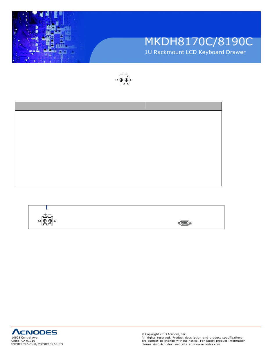 2 > options : dc power, Dc power | Acnodes MKDH 8190C User Manual | Page 16 / 16